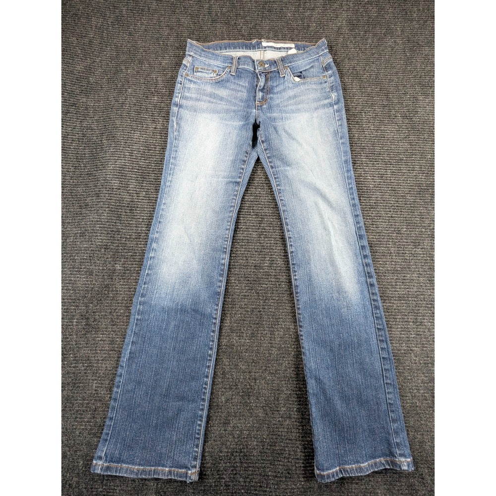 DKNY Ludlow Jeans Womens 6 Blue Cotton Low Rise Medium Wash Whiskered Straight